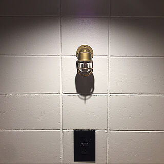 玄関/入り口/インターホンカバー/ブロック壁/真鍮/照明のインテリア実例 - 2020-07-07 23:16:57
