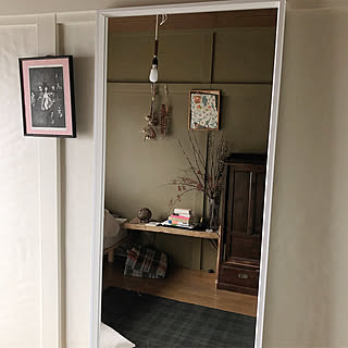 姿見鏡 (姿見すずらん) アンティーク調ジャンボミラー/姿見 〔立て掛け