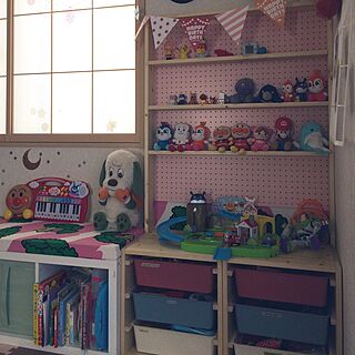 棚/飾り棚DIY/キッズスペース/1✖️4/おもちゃ収納のインテリア実例 - 2017-05-23 14:40:13