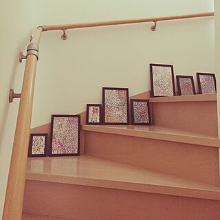 壁/天井/ダイソー/抽象画/階段のインテリア実例 - 2016-05-04 16:28:55