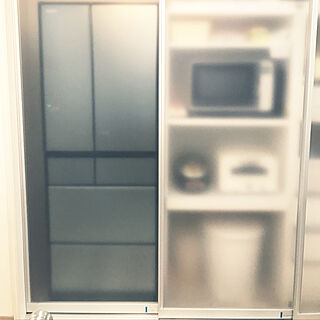 キッチン/日立 冷蔵庫/シンプル/カフェ風/DIYのインテリア実例 - 2017-10-26 19:31:47