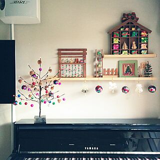 クリスマス/no music no life/ハイブリッドピアノ/YAMAHA NU1/壁/天井...などのインテリア実例 - 2015-12-08 08:41:52