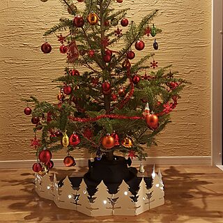 玄関/入り口/IKEA/無垢材/塗り壁/クリスマスツリーのインテリア実例 - 2015-11-24 23:49:44
