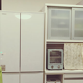 キッチン/HITACHIの冷蔵庫/ホワイト冷蔵庫/ホワイトキッチンボード/キッチンボード...などのインテリア実例 - 2018-06-10 00:35:22
