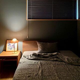 寝室インテリア/オーク/間接照明/ベッド周りのインテリア実例 - 2021-07-11 17:15:59