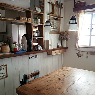 部屋全体/ＤＩＹ/板壁/インスタ⇒mika.nnokanzume/ダイニングテーブル...などのインテリア実例 - 2016-09-06 16:15:01