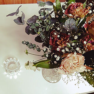 リビング/秋色インテリア/花のある暮らし/結婚式のお花のインテリア実例 - 2022-09-26 12:43:30
