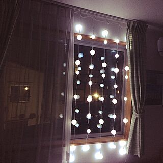 ベッド周り/クリスマスライトアップ/IKEAのインテリア実例 - 2016-11-27 00:08:53