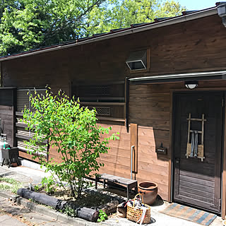 バス/トイレ/ジューンベリーの木/山小屋カフェ風/玄関/表札DIY...などのインテリア実例 - 2018-04-30 07:31:19