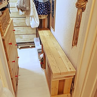 棚/ベンチ DIY/ベンチ/木工DIY/クローゼット部屋...などのインテリア実例 - 2024-02-20 15:59:27