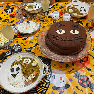 手作りケーキ/ケーキ/セリア/ハロウィン/テーブルコーディネート...などのインテリア実例 - 2021-10-04 12:44:59