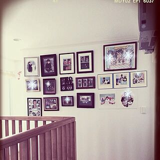 壁/天井/二階の廊下/写真飾り/家族写真のインテリア実例 - 2014-02-23 11:23:15