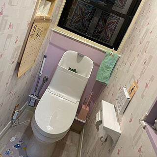 DIY/リノベーション/ムーミン壁紙/バス/トイレのインテリア実例 - 2021-11-13 23:45:29