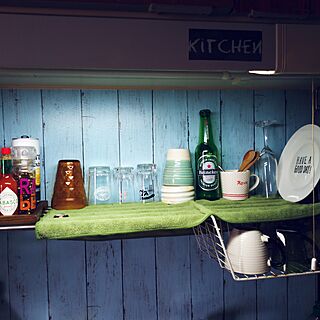 キッチン/焼酎グラス/Heinekenの空瓶/セリア食器のインテリア実例 - 2017-07-02 14:14:30