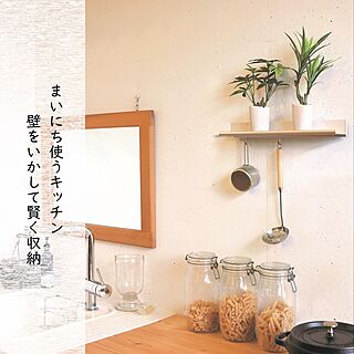 観葉植物のある暮らし/調理器具はぶら下げたい/調理器具 収納/しっかり取り付け/後付け収納...などのインテリア実例 - 2020-07-13 08:34:20