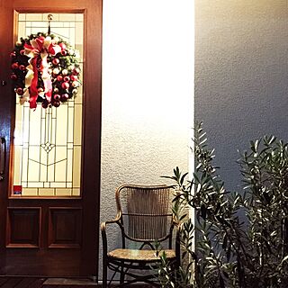 玄関/入り口/ハンドメイド/クリスマスリース/クリスマスのインテリア実例 - 2015-11-20 19:12:07
