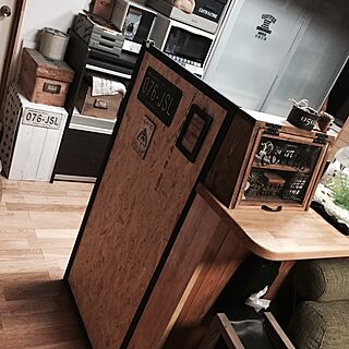 キッチン/パーティション/DIY/カフェ風/男前のインテリア実例 - 2016-01-06 01:04:31