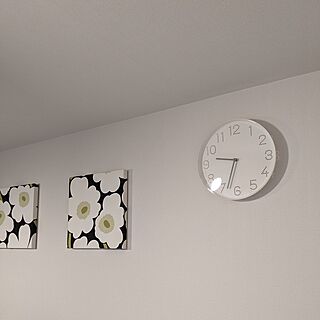壁/天井/IKEA/時計/ファブリックパネル/マリメッコのインテリア実例 - 2023-09-19 09:55:14