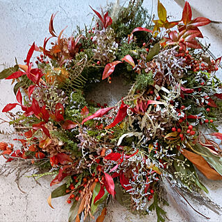 リース/autumn/wreathe/flower/玄関/入り口のインテリア実例 - 2021-11-06 08:05:00