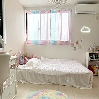 カーテン/楽天で買ったもの/おしゃれな部屋にしたい/子供部屋女の子/キッズルーム...などのインテリア実例 - 2022-10-09 09:30:22