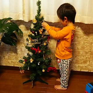 部屋全体/3Coions/クリスマスツリー出しました♪/予防接種のおかげで症状軽いです。/本人も元気(^^)...などのインテリア実例 - 2014-12-01 13:28:52