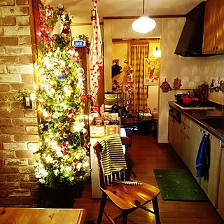 キッチン/クリスマス/キッチンの小さな幸せ/クリスマスツリー/可愛いのが好き...などのインテリア実例 - 2015-12-13 23:55:06