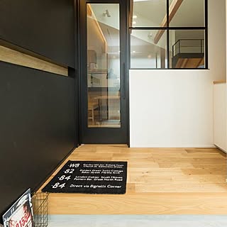 玄関/入り口/飾り窓/玄関ホール扉/玄関ホールから見たリビング入口/transdesign...などのインテリア実例 - 2015-10-03 23:18:40