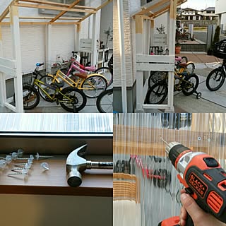 棚/棚ではありませんがm(_ _)m/廃材DIY/自転車置き場/ブラックアンドデッカー...などのインテリア実例 - 2017-03-12 17:51:04