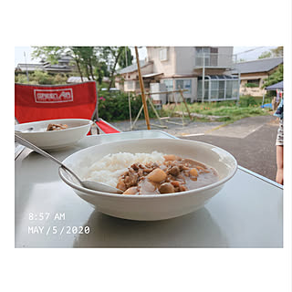 外ご飯/デッキ/カレー/キャンプ/玄関/入り口のインテリア実例 - 2020-05-05 09:59:10