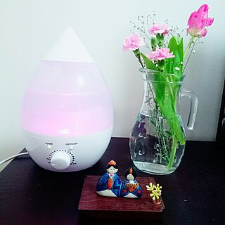 リビング/ひな祭り/いつもいいねやコメありがとうございます♡/陶器製のおひなさん/ピンクの花に癒される♡のインテリア実例 - 2017-03-02 12:20:49