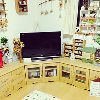 棚/マスキングテープ好き♡/雑貨屋さんで買ったもの♥︎/さりゅ！/テレビ台...などのインテリア実例 - 2015-10-05 20:09:10