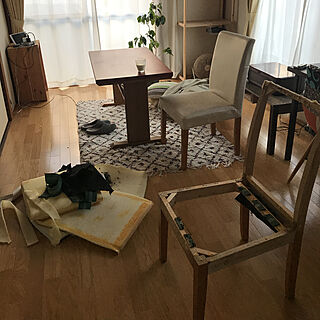 リビング/椅子リメイク/家具リメイク/ニトリ/DIY...などのインテリア実例 - 2018-09-05 17:05:01