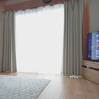 部屋全体/ラグ/グレー/レースカーテン/ミラーレースカーテン...などのインテリア実例 - 2024-01-20 16:54:33