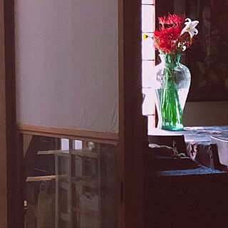 庭の花/ガラスの花瓶/リビングのインテリア実例 - 2022-09-20 16:27:54