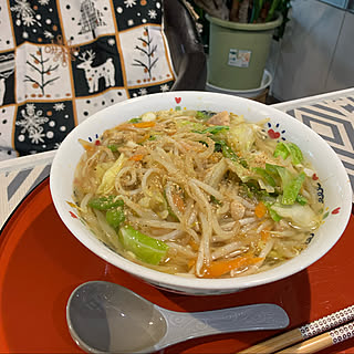 お昼ご飯/カフェ風/野菜たっぷりタンメン/タンメン/癒し...などのインテリア実例 - 2022-10-28 12:16:36