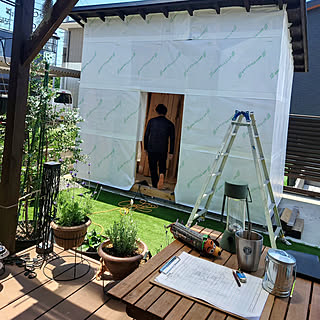 壁/天井/小屋作りの記録/小屋作りDIY/小屋DIY /小屋のある庭...などのインテリア実例 - 2022-05-22 12:10:33