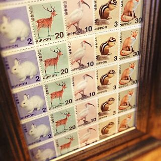 キッチン/切手をインテリアに/眺めて楽しむ/小さな美術館/日本の切手やっぱすごいのインテリア実例 - 2015-06-09 11:15:35