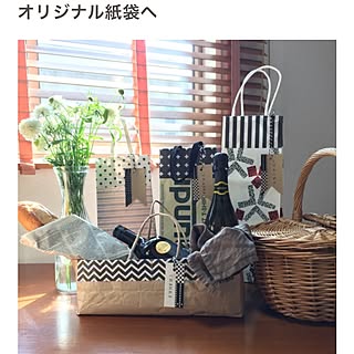 机/紙袋/紙袋リメイク/RoomClip mag/植物のある暮らしのインテリア実例 - 2017-05-31 12:31:45