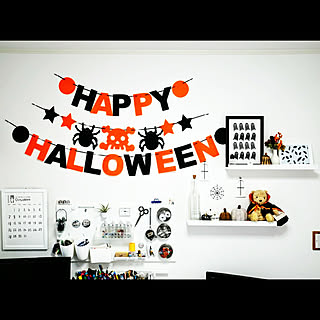 壁/天井/ハロウィン/フォトフレーム/セリア/IKEA...などのインテリア実例 - 2018-10-17 09:38:06