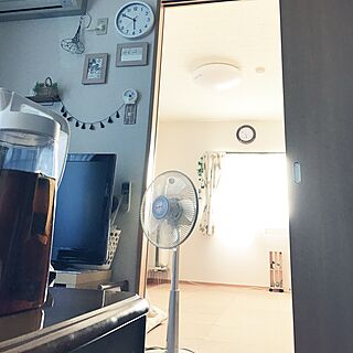 部屋全体/麦茶ポット/扇風機出しました/西日がまぶしいのインテリア実例 - 2017-05-19 17:55:48