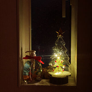 クリスマス雑貨/サーモスX/窓/クリスマスツリー/バス/トイレのインテリア実例 - 2021-12-25 20:23:59
