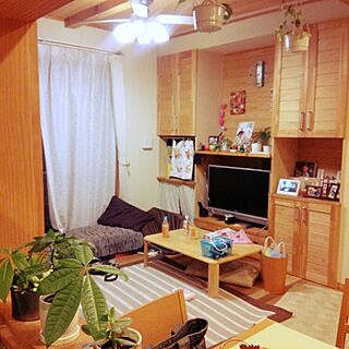 部屋全体/100均/ナチュラル/木のぬくもり/子供達の写真...などのインテリア実例 - 2014-11-03 18:45:24