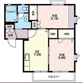 部屋全体/2DK 賃貸/間取り図/夫婦二人暮らし/引っ越し前...などのインテリア実例 - 2021-01-05 22:19:23