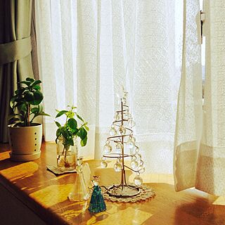 リビング/クリスマスツリー/ガラス細工/グリーンのある窓辺/観葉植物のインテリア実例 - 2014-12-25 11:22:40