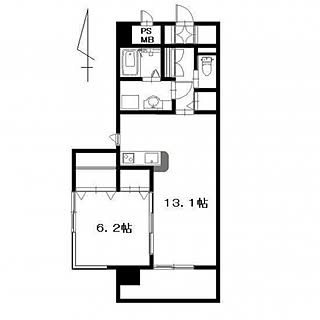 間取り図/一人暮らし/１ＬＤＫ/47.80㎡/賃貸...などのインテリア実例 - 2015-10-10 17:17:35