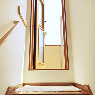 シンプルな暮らし/屋上への階段/壁に付けられる家具/無印良品/部屋全体のインテリア実例 - 2020-06-05 12:54:26