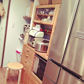 キッチン/スツール/IKEA/モモナチュラル/食器棚のインテリア実例 - 2015-04-27 21:10:01