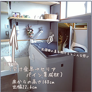 バス/トイレ/シャープ洗濯機/壁ペンキで塗り塗り/ROOMBLOOMのインテリア実例 - 2020-10-05 22:09:21