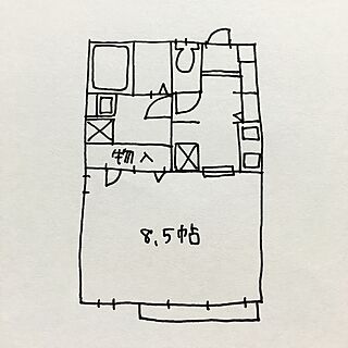 部屋全体/狭いキッチン/賃貸/一人暮らし/1K...などのインテリア実例 - 2015-12-09 00:06:06