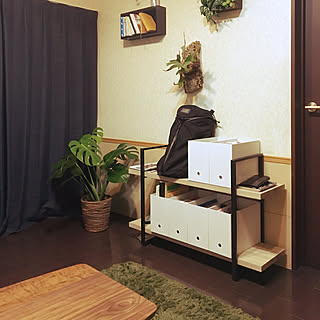 棚/観葉植物/DIY/一人暮らし/フェイクグリーン...などのインテリア実例 - 2018-07-15 22:56:32